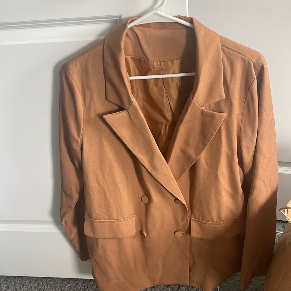 Brown Blazer with double buttons
